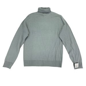 And Now This Mens Solid Ribbed Turtleneck Sweater Gray S